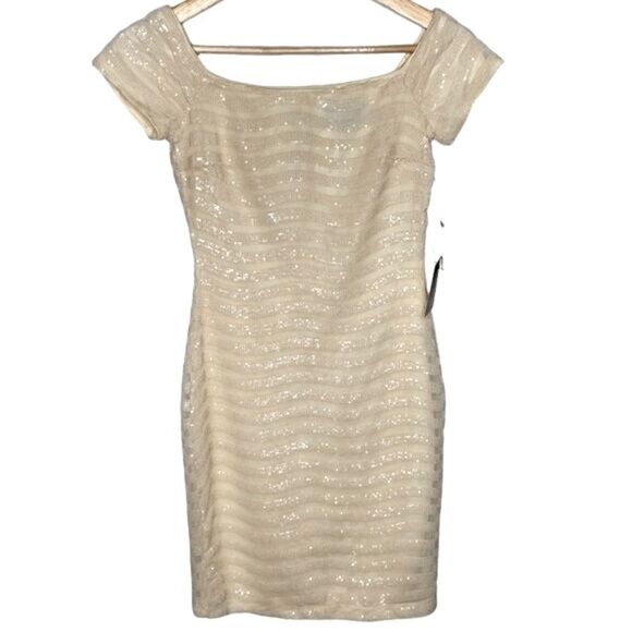 Lulus Dress Size XS Magical Moonlight
Cream Sequin Off-the-Shoulder - Picture 3 of 8